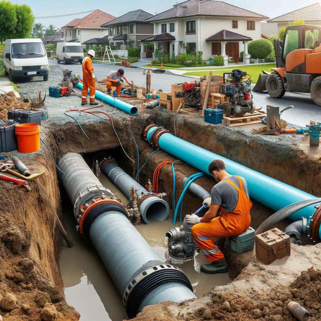 sewer pipe work